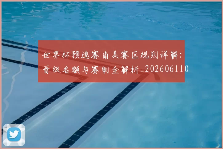 世界杯预选赛南美赛区规则详解：晋级名额与赛制全解析_20260611092549