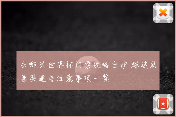 去哪买世界杯门票攻略出炉 球迷购票渠道与注意事项一览